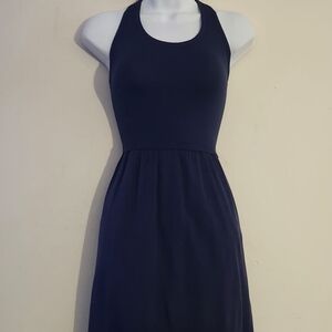 Ann Taylor LOFT Sleeveless Tank Maxi Dress Color: Navy Blue Size M/P Medium Peti